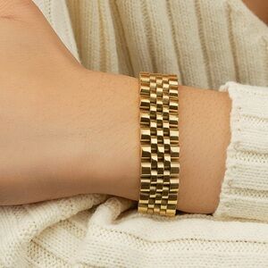 Chunky watch chain bracelet